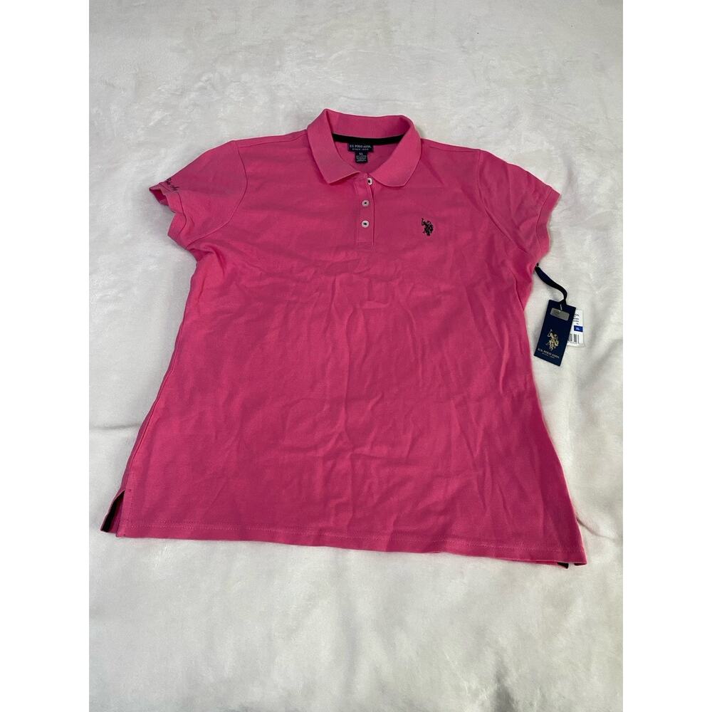 US Polo Association Women’s T-shirt 100% Cotton Size XL Pink